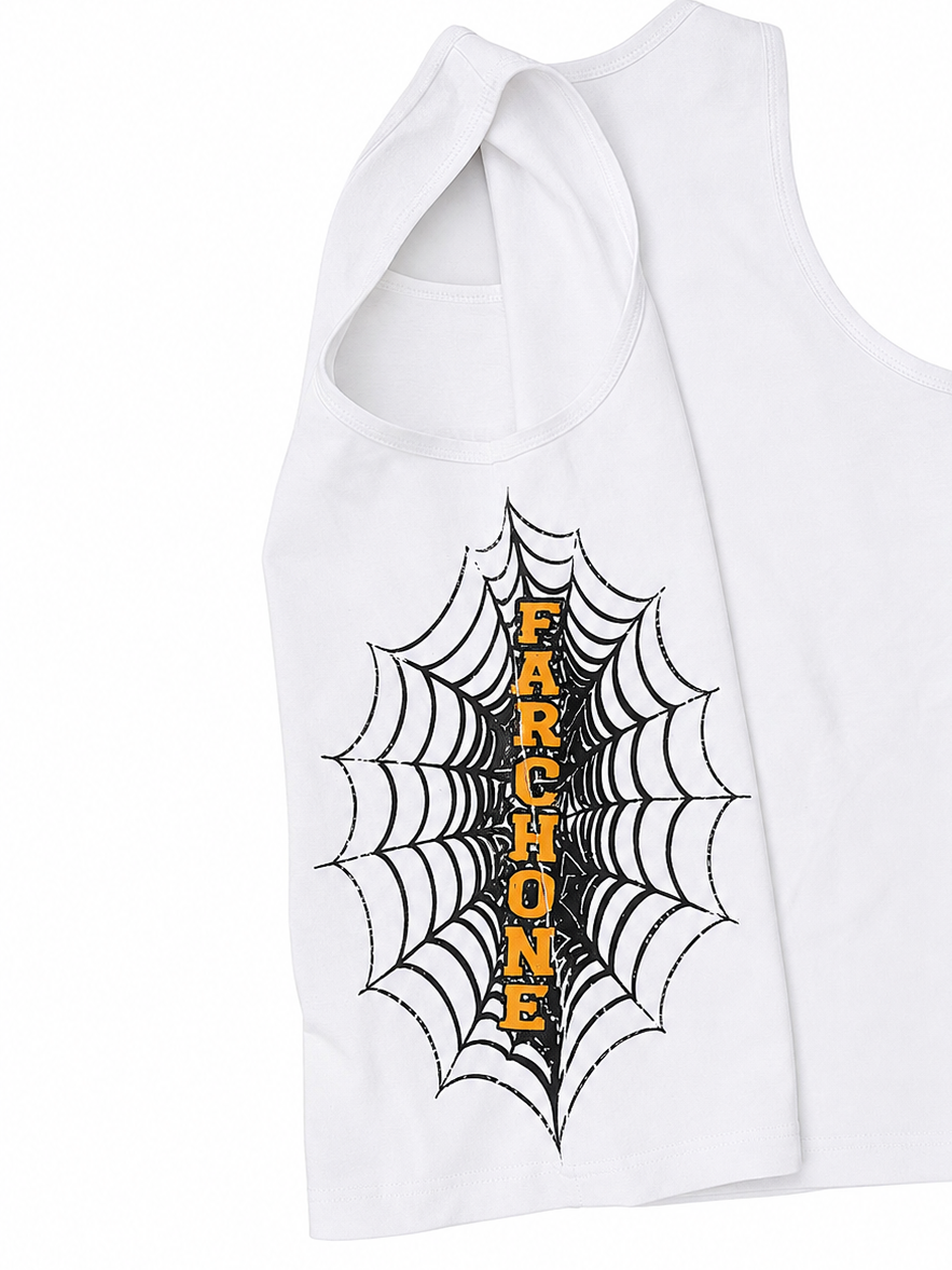 FARCHONE SPIDER TANK TOP — WHITE