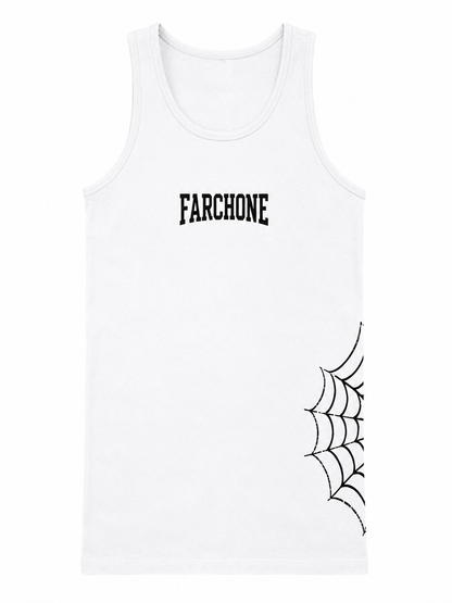 FARCHONE SPIDER TANK TOP — WHITE